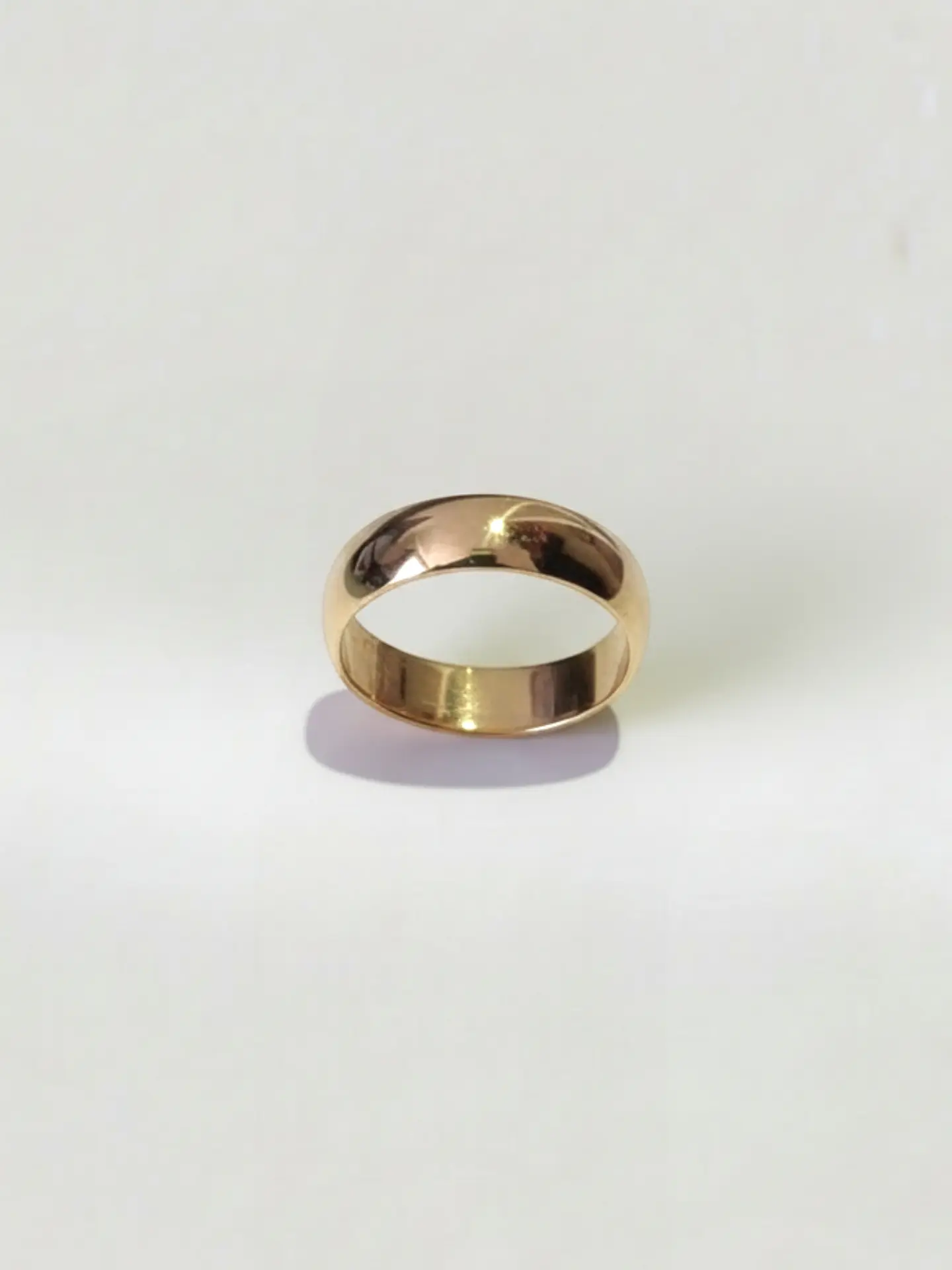 Argolla Individual Media Caña Oro 18k 3