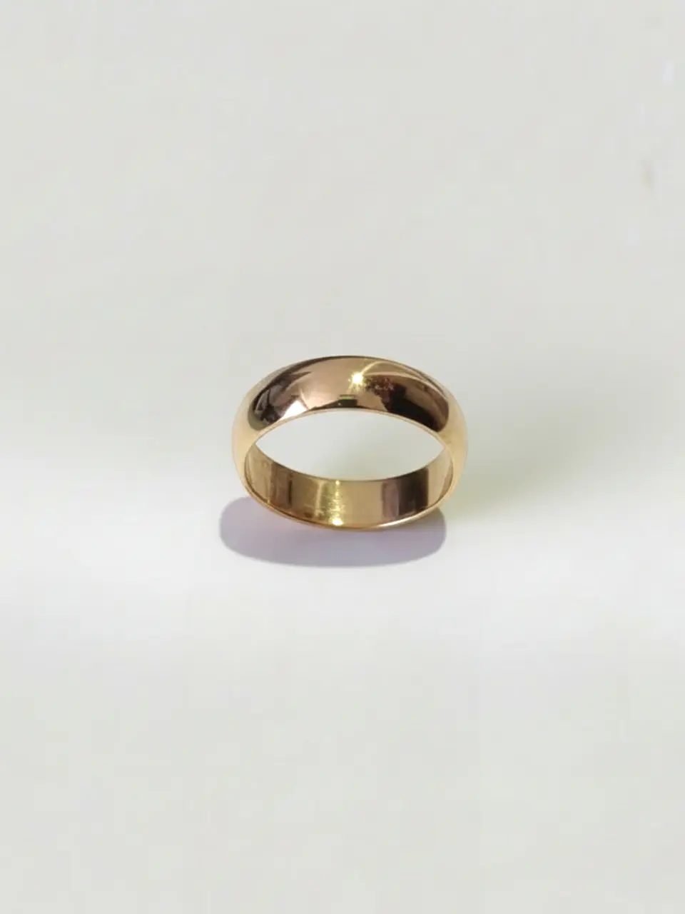 Argolla Individual Media Caña Oro 18k 3