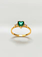 Anillo Princesa Corazón de Esmeralda Oro 18k - Miniatura 5