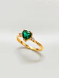 Anillo Princesa Corazón de Esmeralda Oro 18k - Miniatura 2