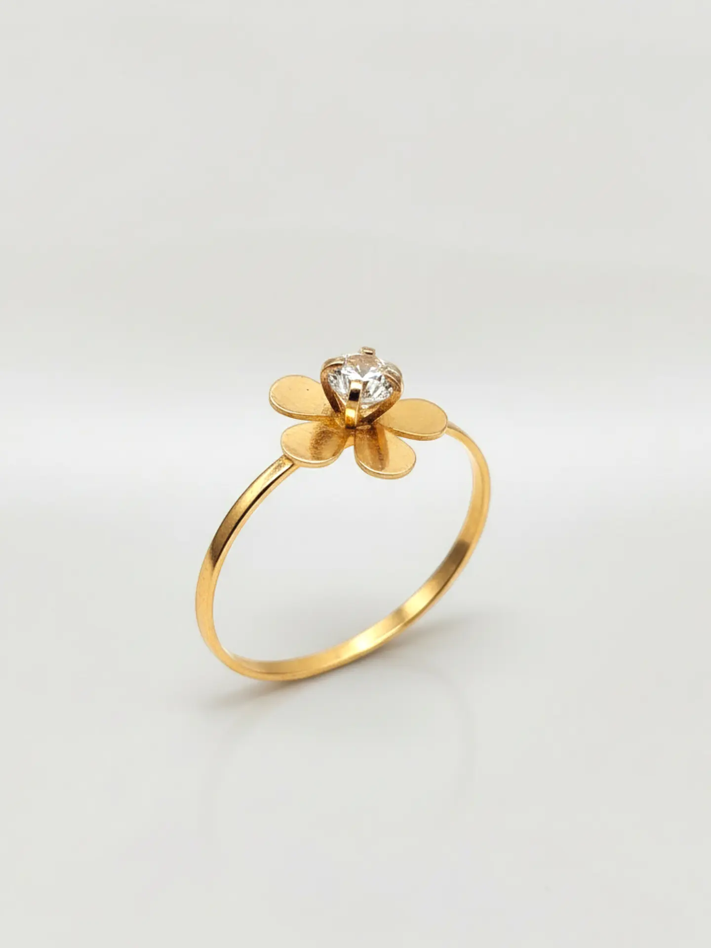 Anillo Flor de Mayo con Circón Oro 18k 3