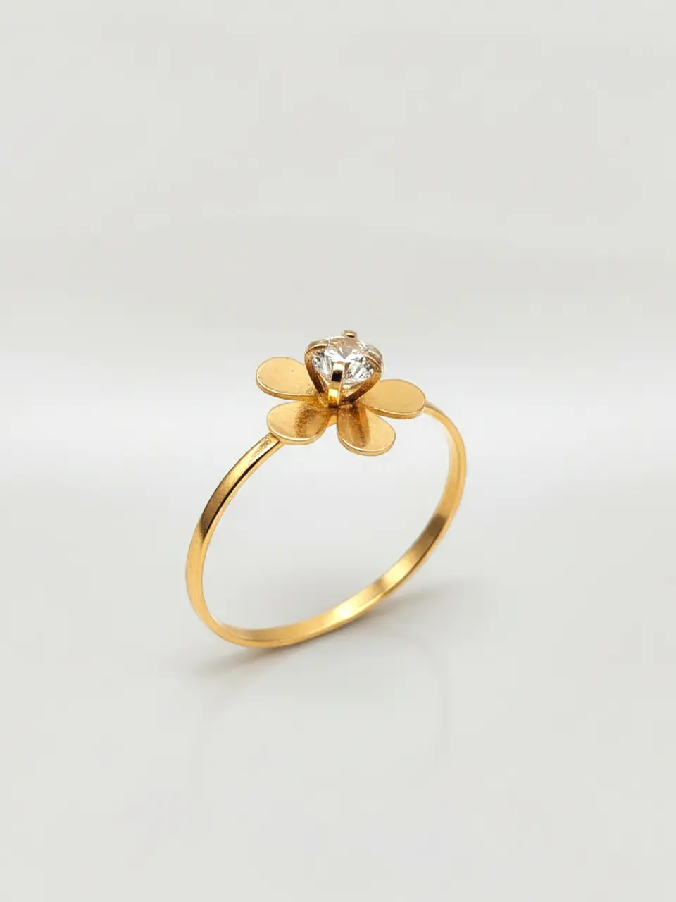 Anillo Flor de Mayo con Circón Oro 18k 3