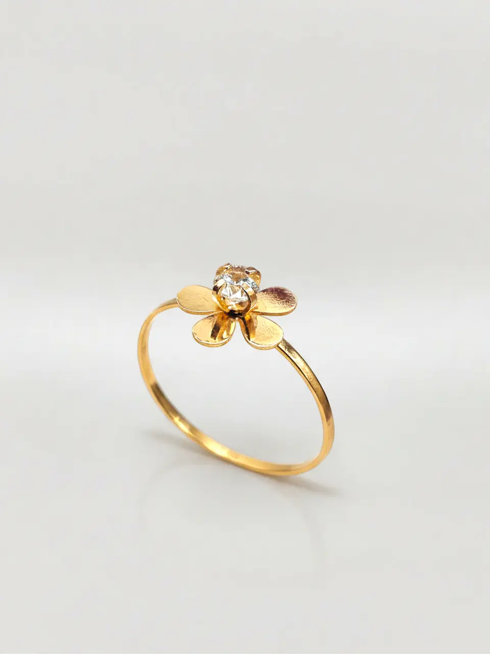 Anillo Flor de Mayo con Circón Oro 18k 1