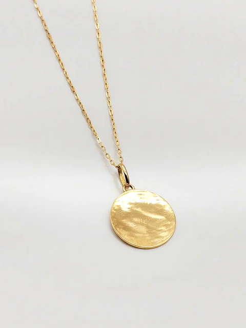 Cadena Disco Espejo Distinción Oro 18k