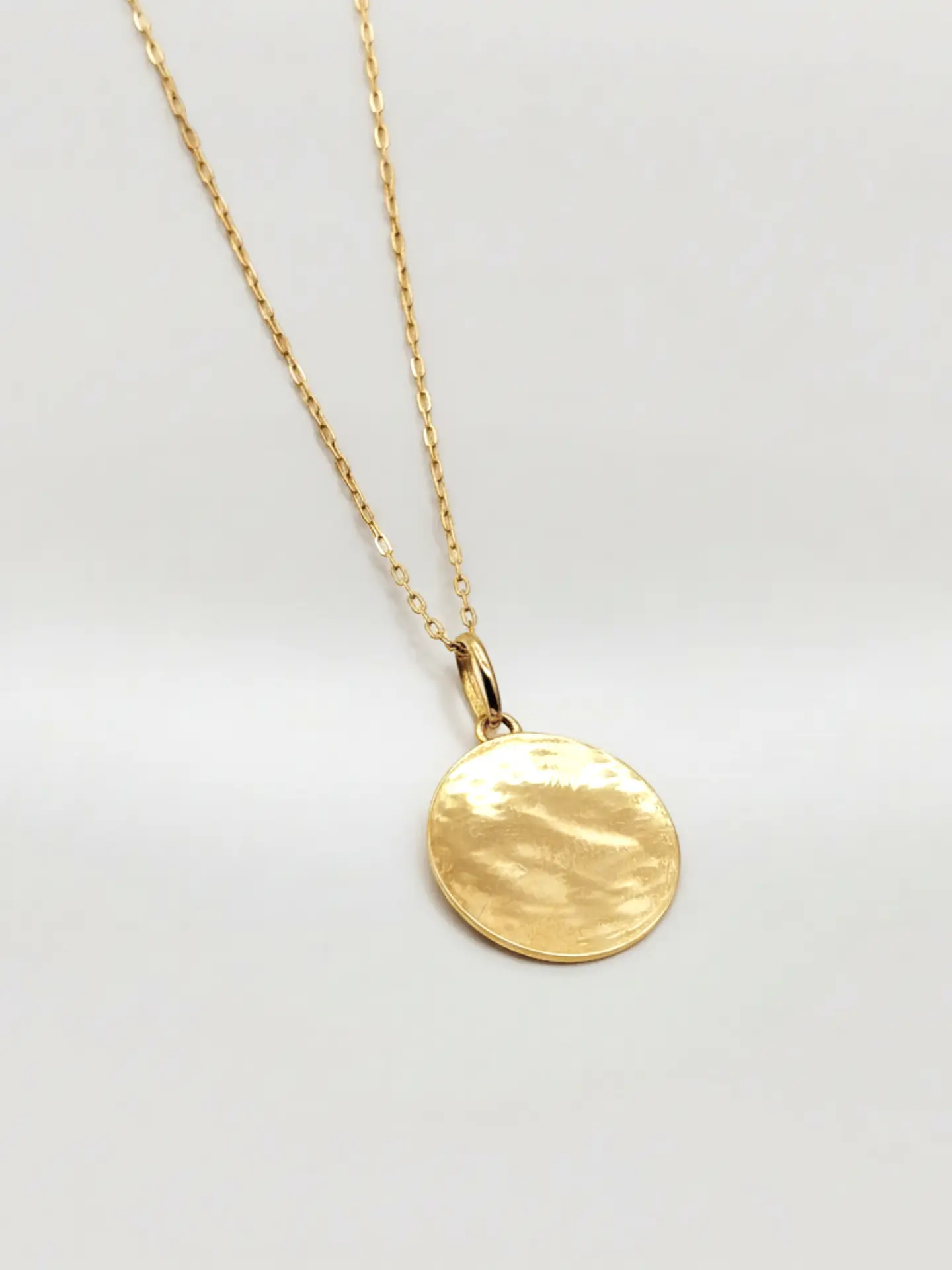 Cadena Disco Espejo Distinción Oro 18k 2