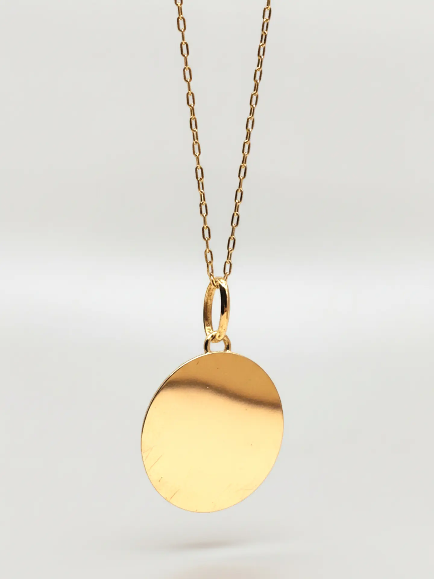 Cadena Disco Espejo Distinción Oro 18k 5