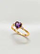 Anillo Princesa Corazón de Amatista Oro 18k - Miniatura 2