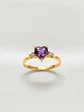 Anillo Princesa Corazón de Amatista Oro 18k - Miniatura 3