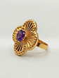 Anillo Flor Satín de Amatista Oro 18k - Miniatura 3