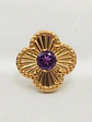 Anillo Flor Satín de Amatista Oro 18k - Miniatura 6
