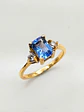 Anillo Reina Mar de Cristal Aguamarina Oro 18k - Miniatura 5