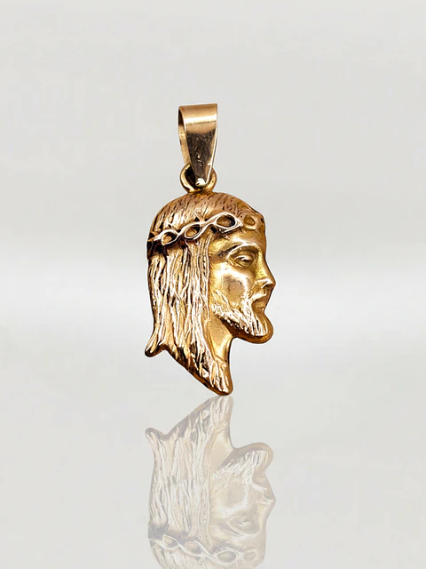 Colgante Cristo Fe Oro 18k