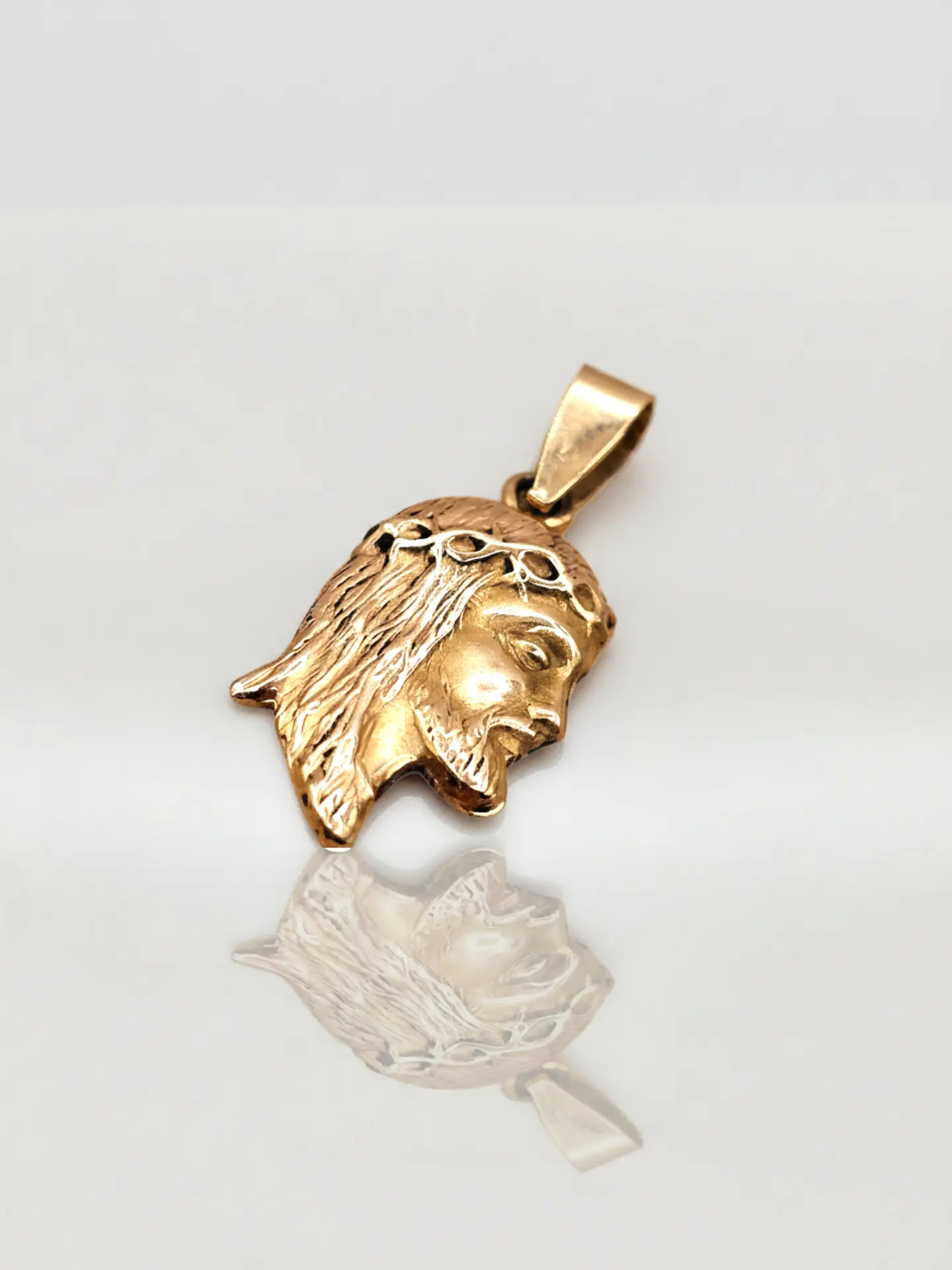 Colgante Cristo Fe Oro 18k 3