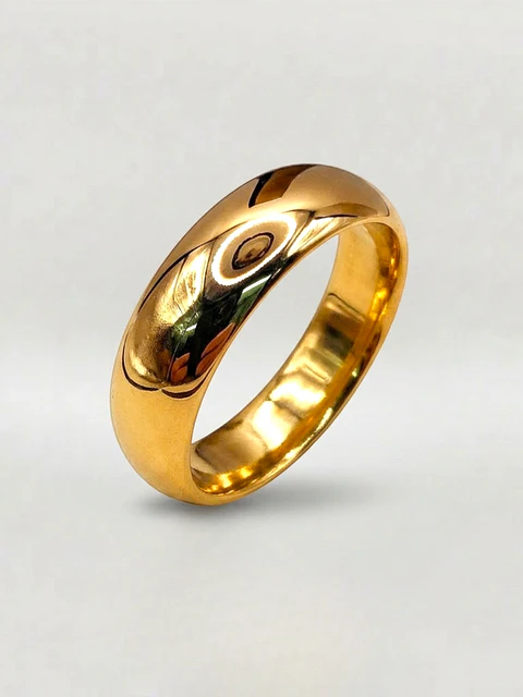 Argolla Individual Matrimonio Inglés Mediano Oro 18k
