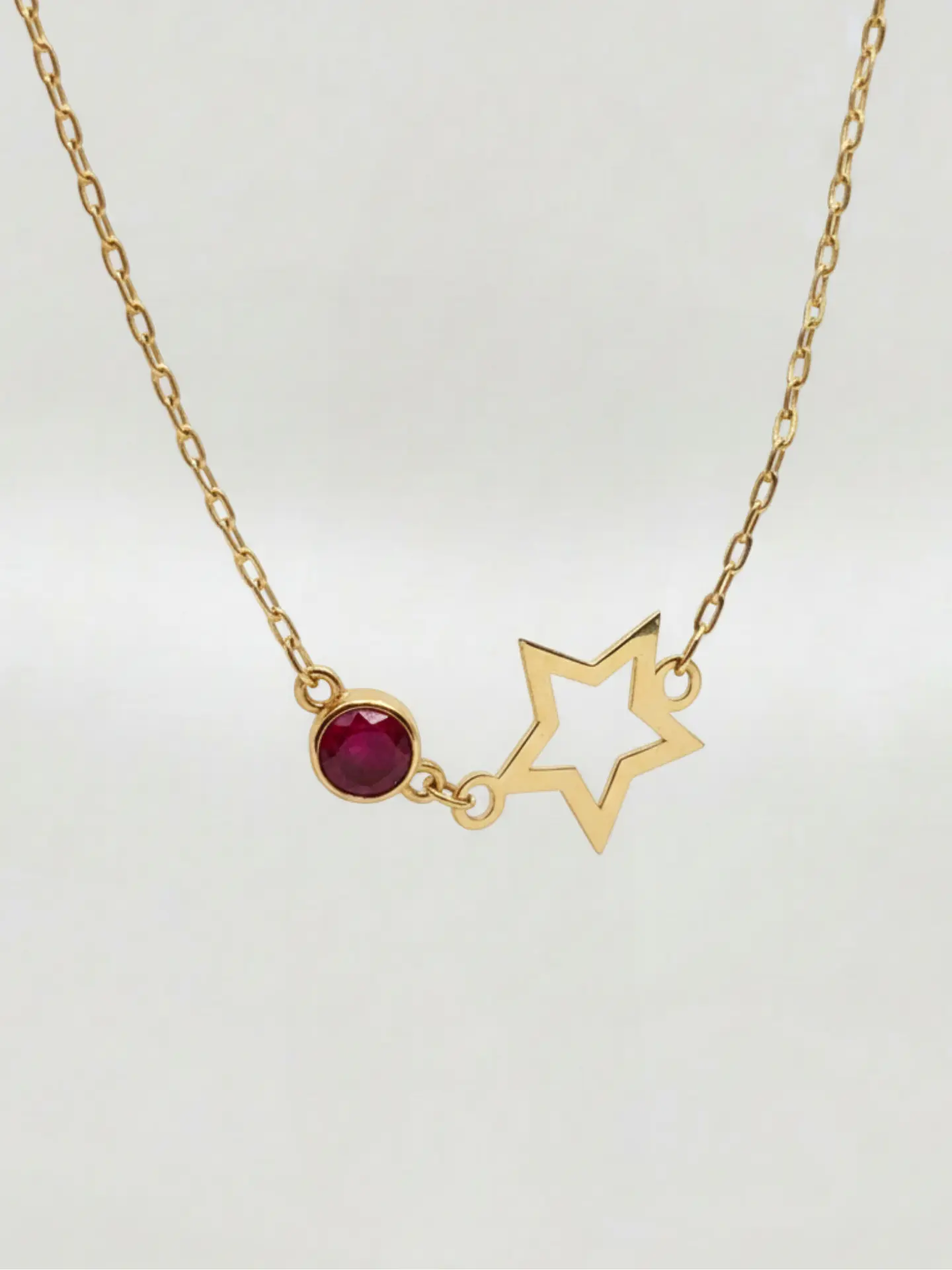 Pulsera Estrella Rubí Fulgor Oro 18k 2