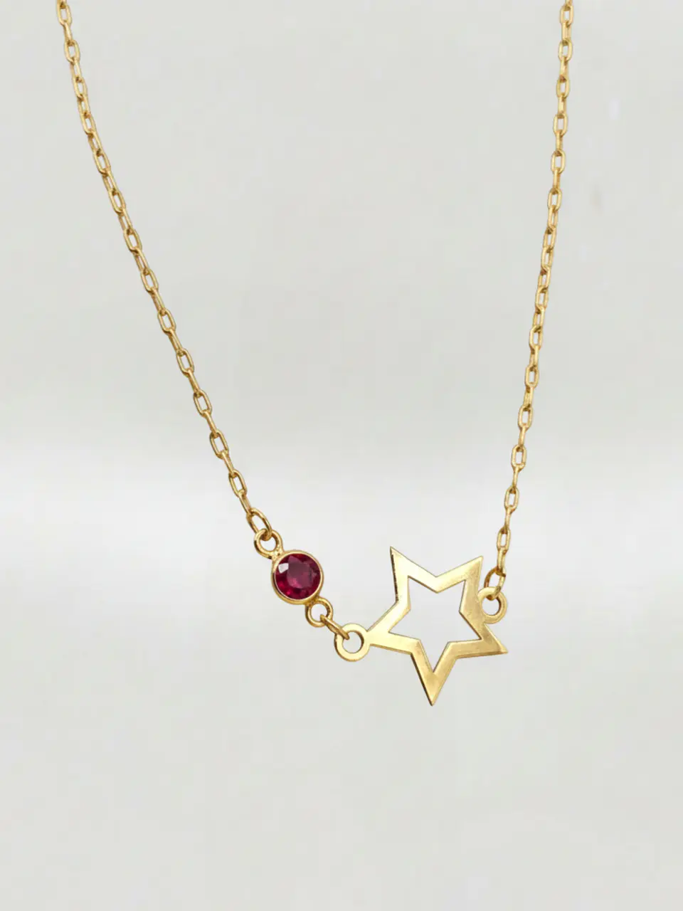 Pulsera Estrella Rubí Fulgor Oro 18k 4