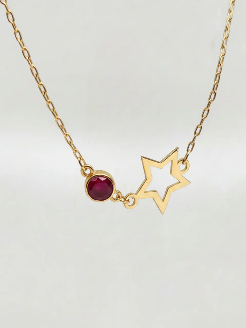 Pulsera Estrella Rubí Fulgor Oro 18k 5
