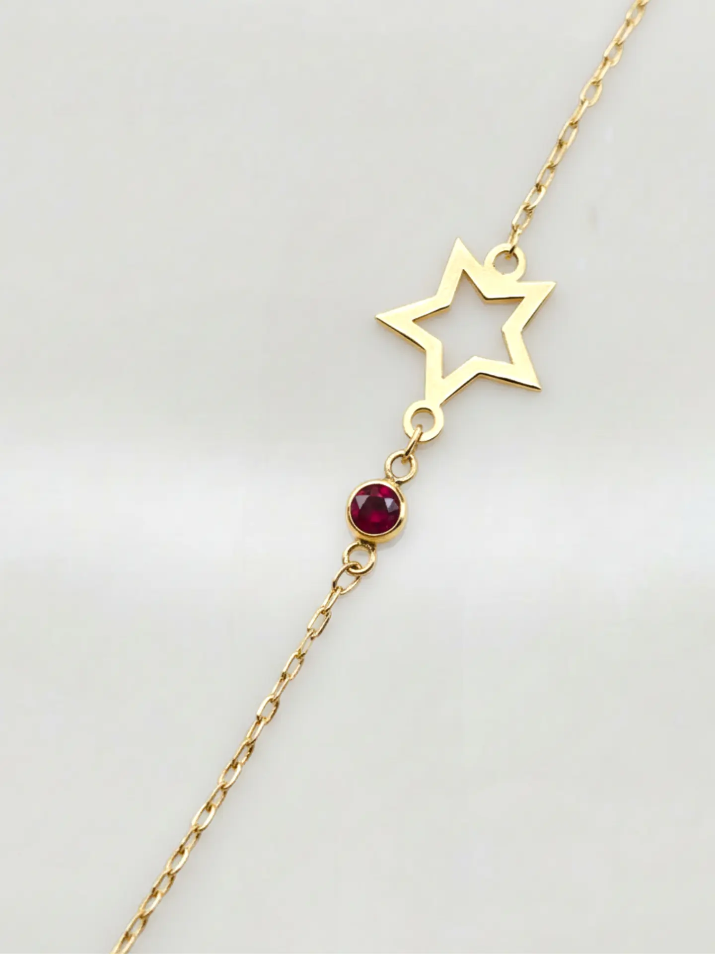 Pulsera Estrella Rubí Fulgor Oro 18k 1