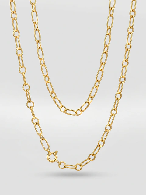 Cadena Eslabones de Diseño Oro 18k