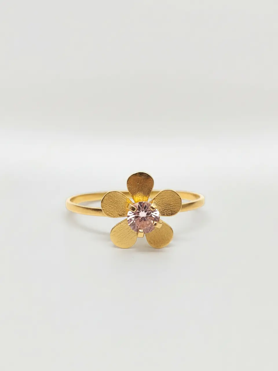 Anillo Flor de Mayo Rosa de Francia Oro 18k 1