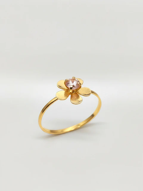 Anillo Flor de Mayo Rosa de Francia Oro 18k
