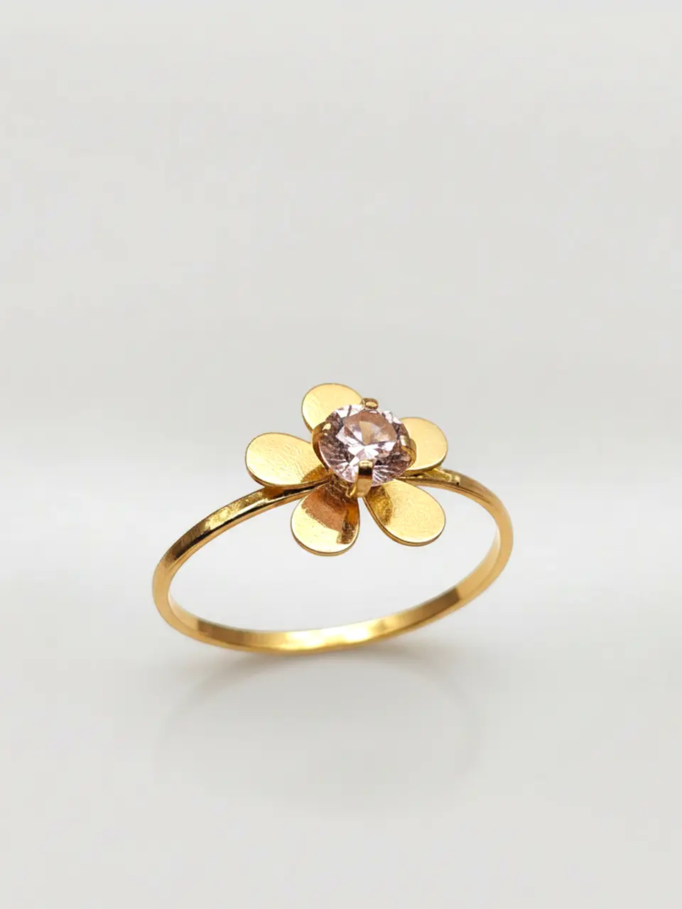 Anillo Flor de Mayo Rosa de Francia Oro 18k 3