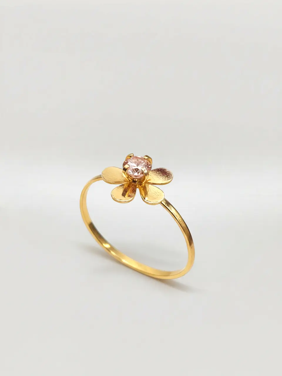 Anillo Flor de Mayo Rosa de Francia Oro 18k 4