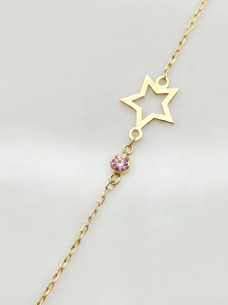 Pulsera Estrella Rosa de Francia Fulgor Oro 18k 1