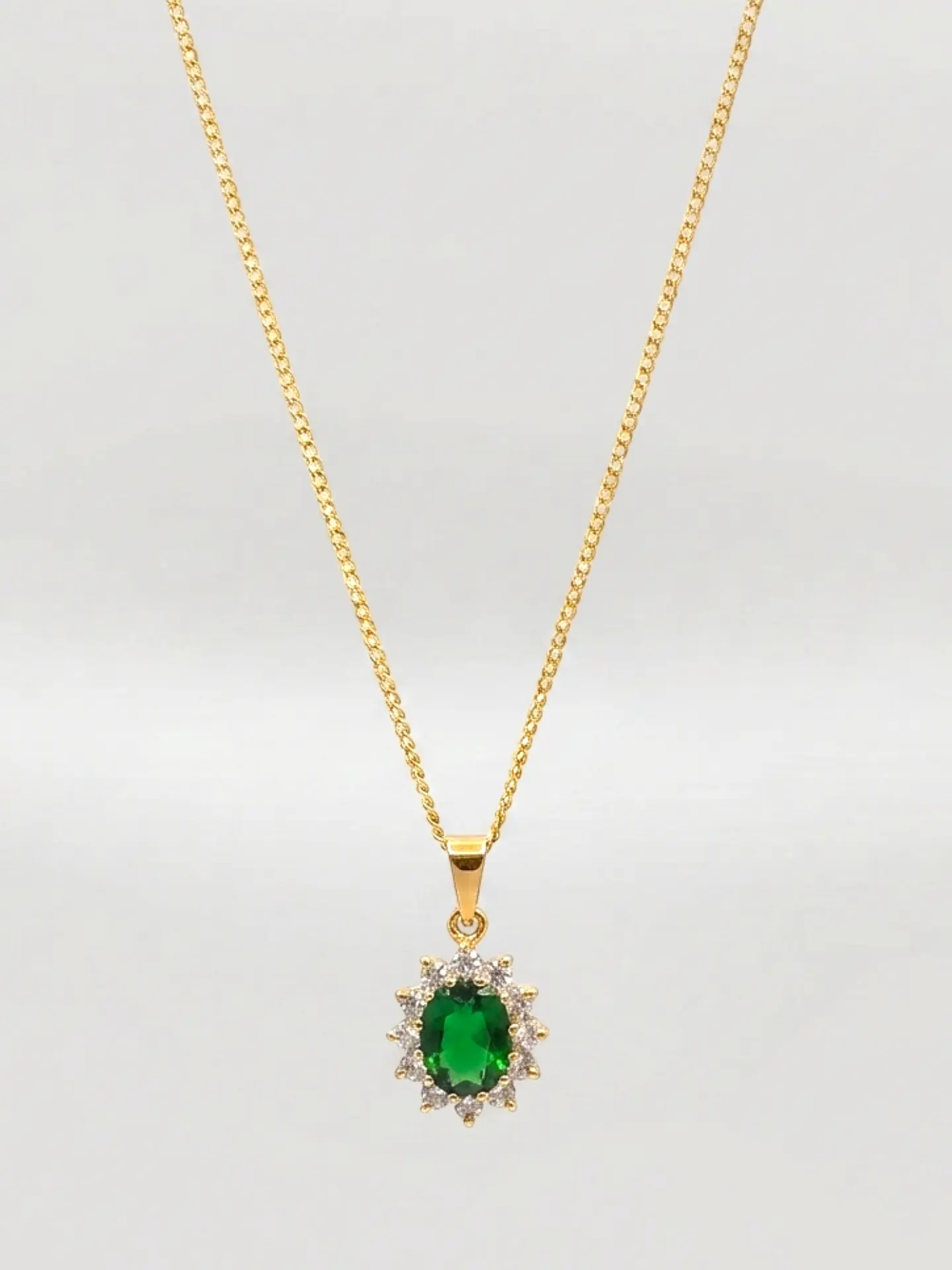 Cadena Reina Jardín de Esmeralda Oro 18k 2