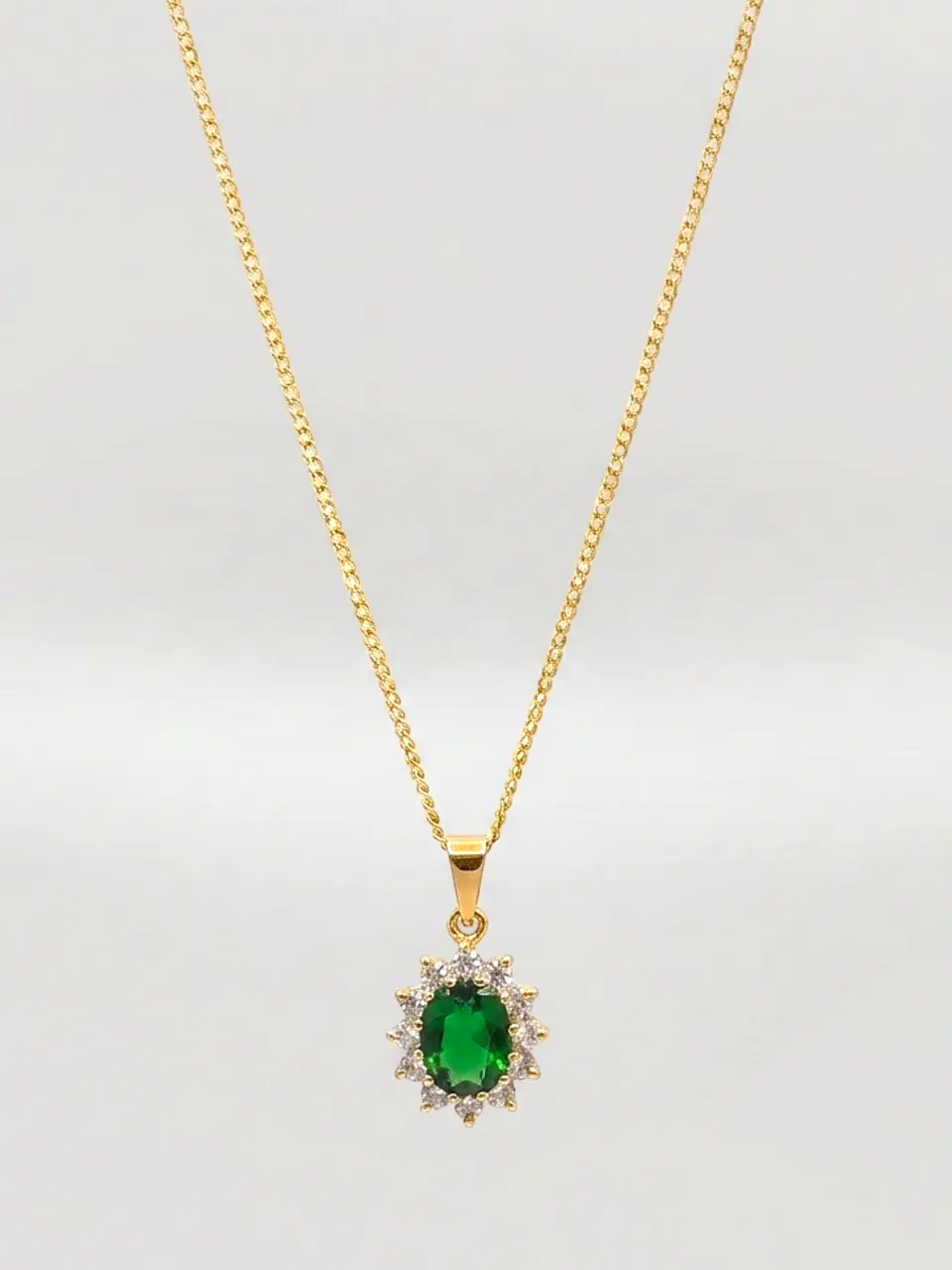 Cadena Reina Jardín de Esmeralda Oro 18k 2