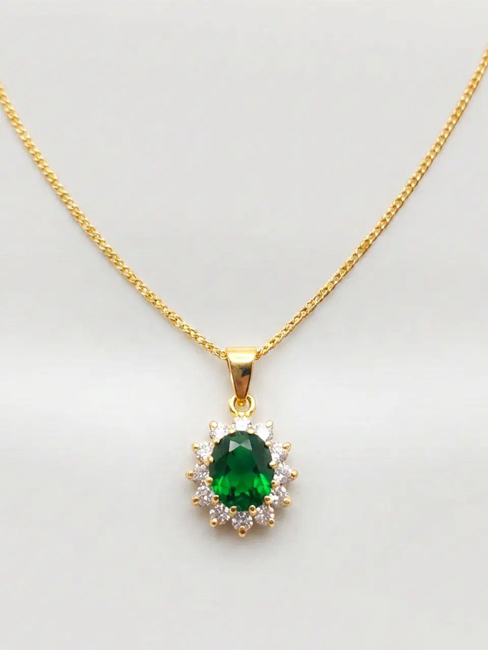 Cadena Reina Jardín de Esmeralda Oro 18k 4