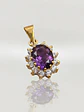 Colgante Reina Amatista Mística y Circones Oro 18k - Miniatura 1