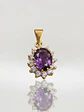 Colgante Reina Amatista Mística y Circones Oro 18k - Miniatura 5