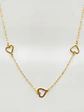 Cadena Gargantilla Corazones Ajustable Oro 18k - Miniatura 2