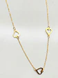 Cadena Gargantilla Corazones Ajustable Oro 18k - Miniatura 3