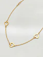 Cadena Gargantilla Corazones Ajustable Oro 18k - Miniatura 6