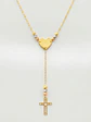Cadena Gargantilla Fe y Amor Bicolor Oro 18k - Miniatura 3