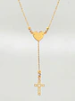 Cadena Gargantilla Fe y Amor Bicolor Oro 18k - Miniatura 4