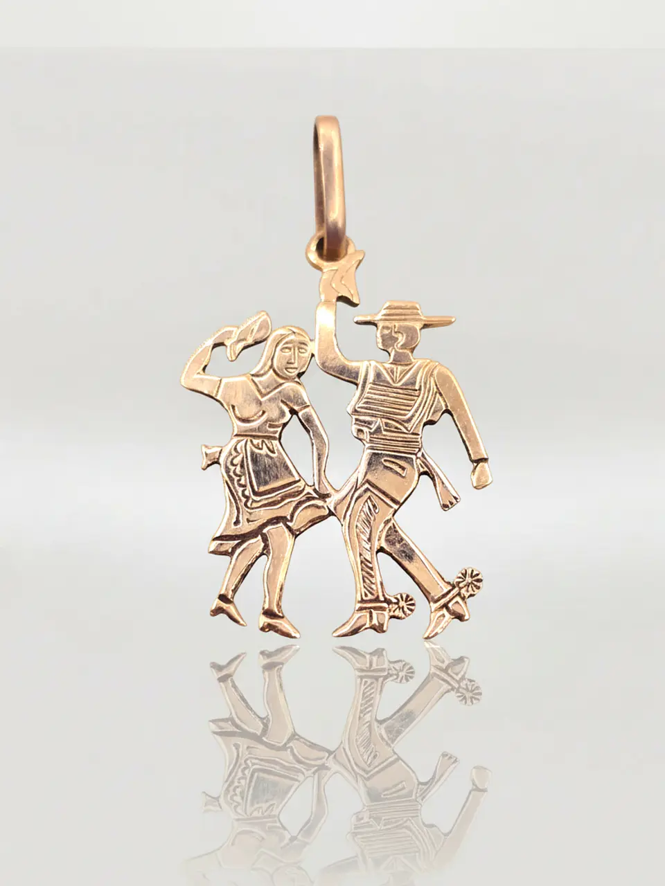 Colgante Tradición Chilena Huasos Oro 18k 1