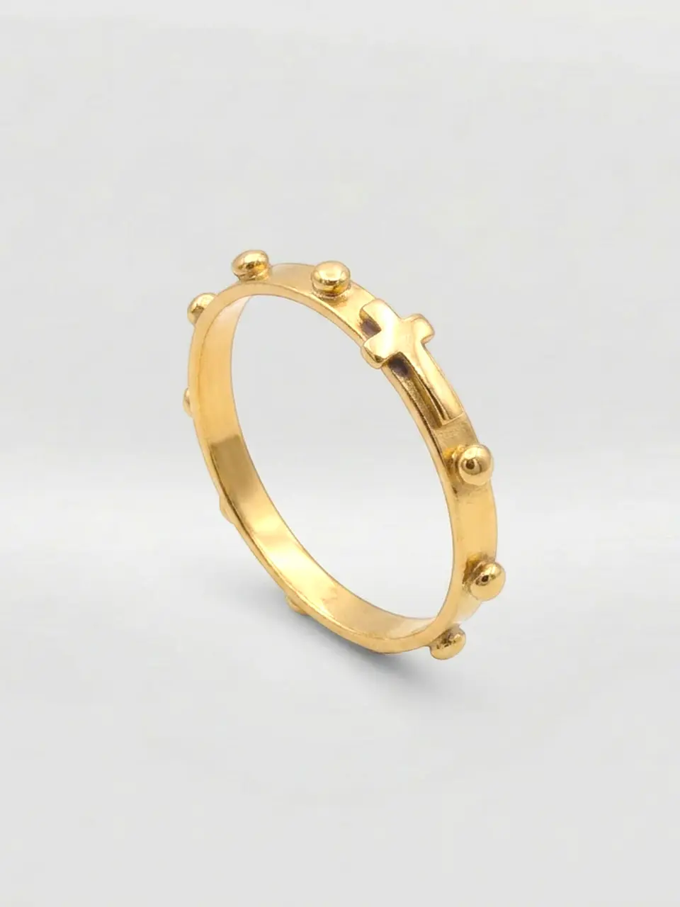 Anillo Denario de Fe Sagrada Oro 18k 2