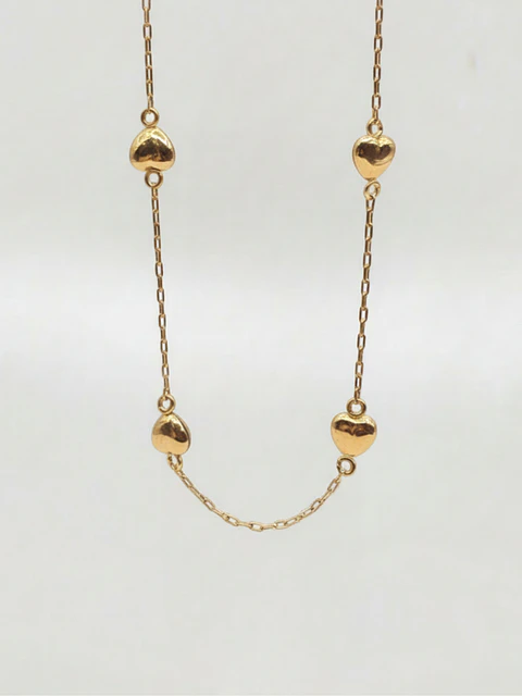 Pulsera Cascada de Corazones Oro 18k