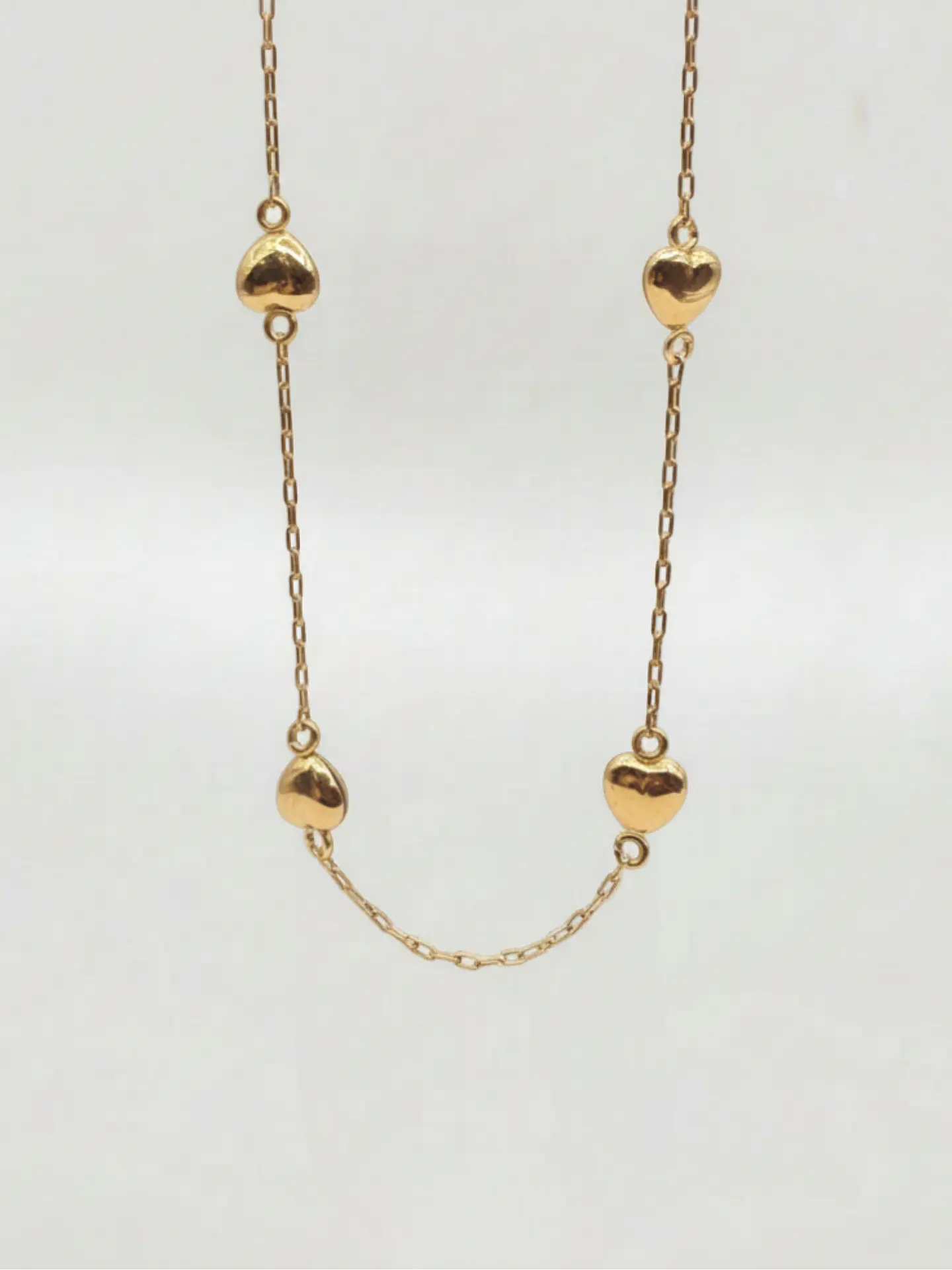 Pulsera Cascada de Corazones Oro 18k 1