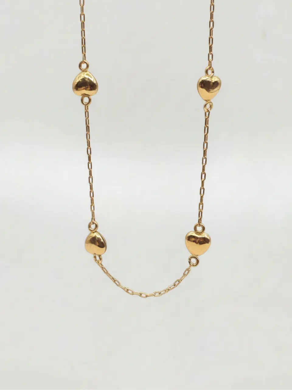 Pulsera Cascada de Corazones Oro 18k 1