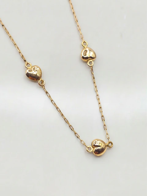 Pulsera Cascada de Corazones Oro 18k