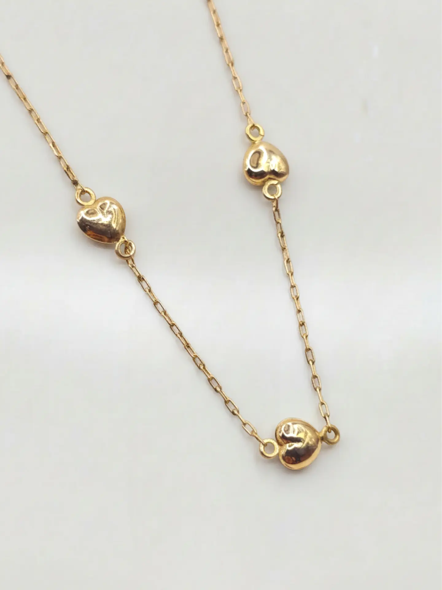 Pulsera Cascada de Corazones Oro 18k 2