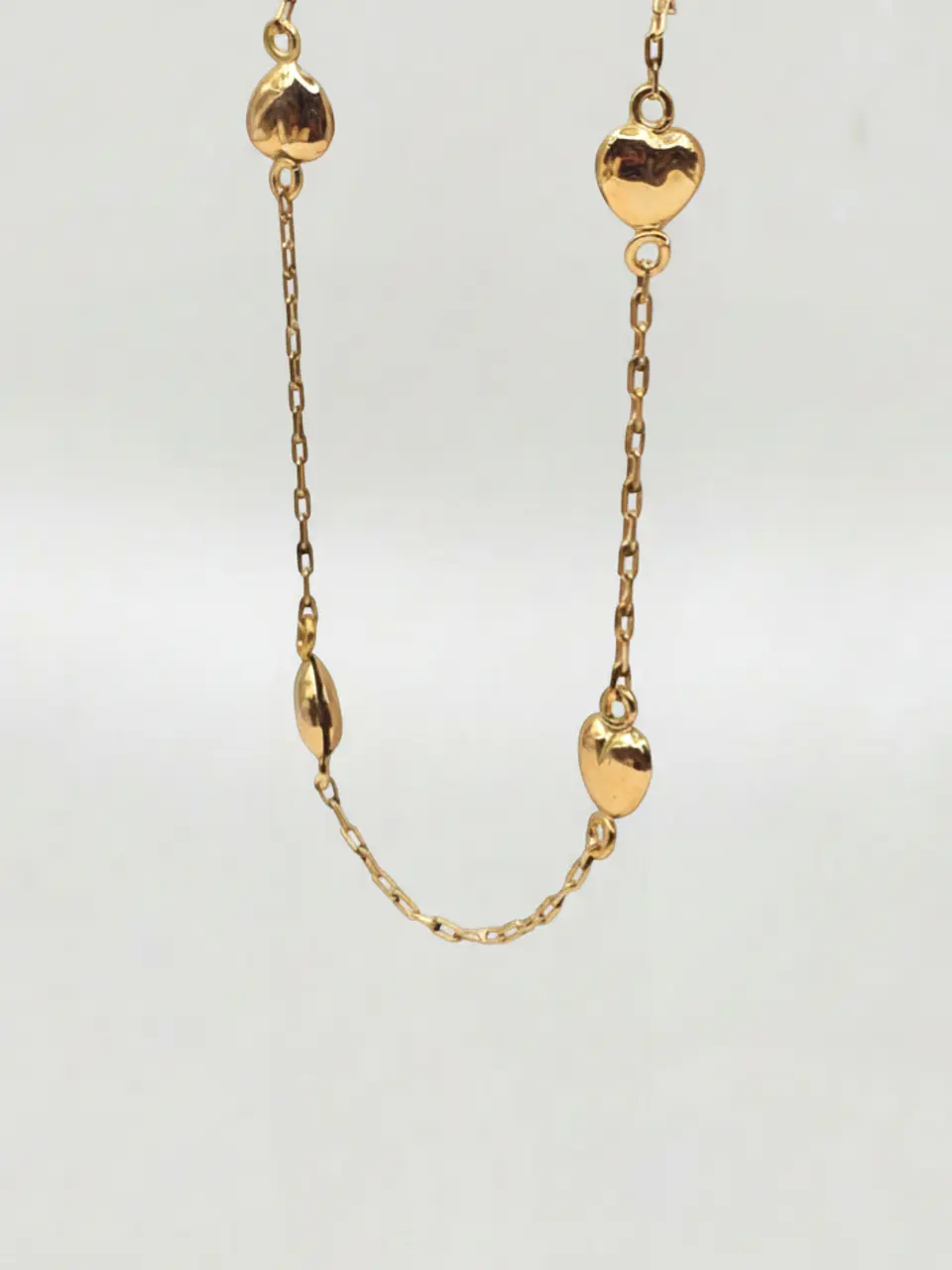 Pulsera Cascada de Corazones Oro 18k 3