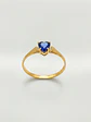 Anillo Chatón Corazón de Zafiro Oro 18k - Miniatura 1
