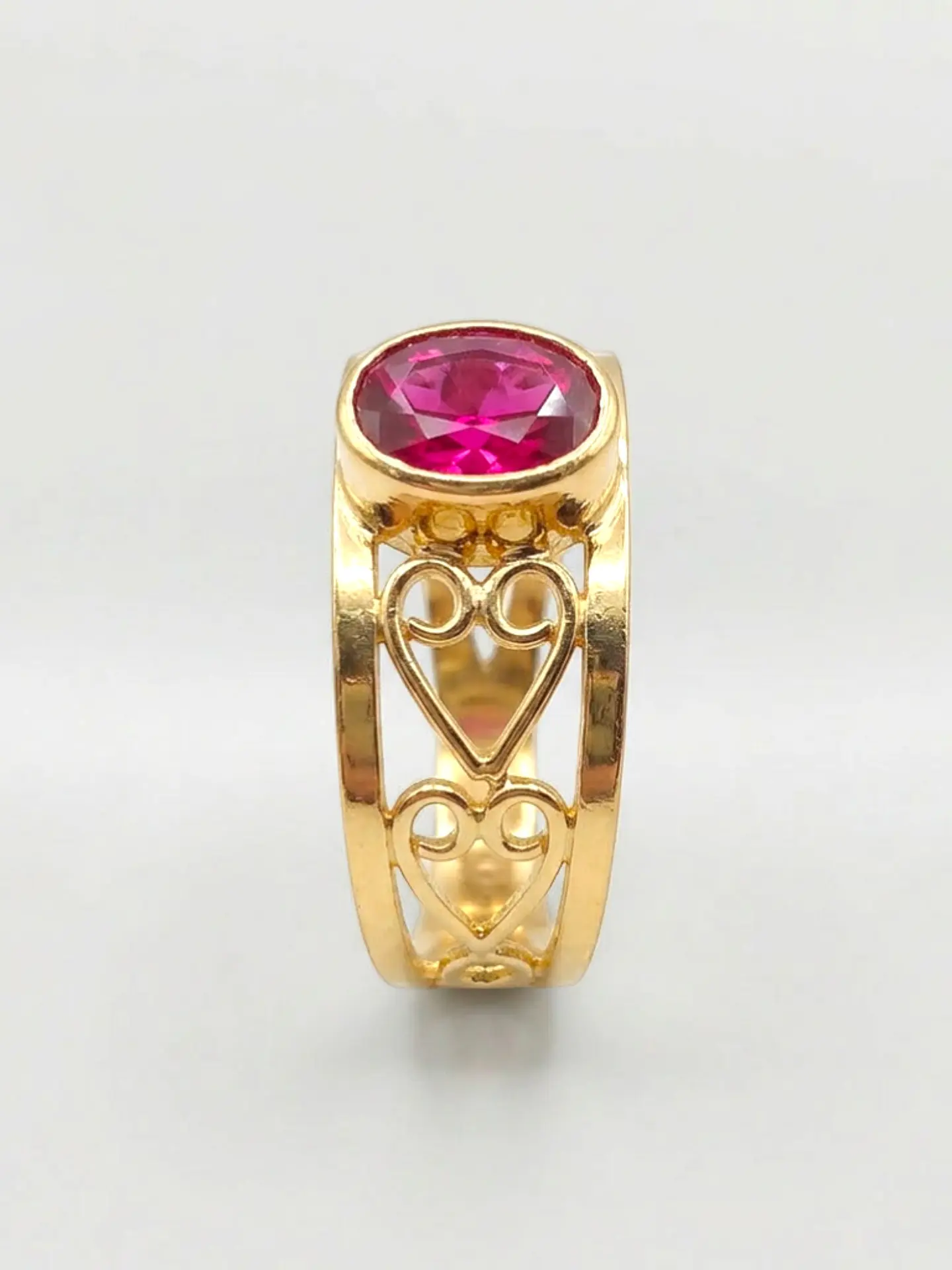Anillo Olimpo Majestuoso de Rubí Oro 18k 3