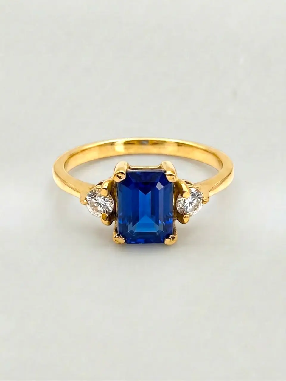 Anillo Reina de Zafiro Real Oro 18k 1