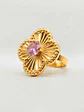 Anillo Flor Satín Rosa de Francia Oro 18k - Miniatura 1